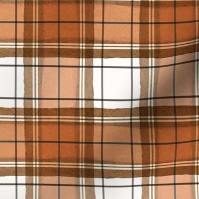 Fall Plaid Burnt Orange & Brown