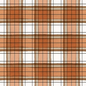 Fall Plaid Burnt Orange & Brown