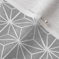 MEDIUM  asanoha fabric - hemp leaf fabric, japanese fabric, japan fabric, linocut fabric - grey