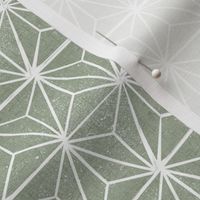 MEDIUM asanoha fabric - hemp leaf fabric, japanese fabric, japan fabric, linocut fabric - sage