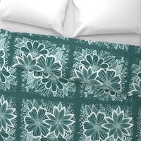 Pine and Mint flowers throw pillow