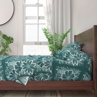 Pine and Mint flowers throw pillow