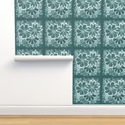 Pine and Mint flowers throw pillow