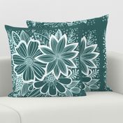 Pine and Mint flowers throw pillow