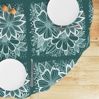 Pine and Mint flowers throw pillow