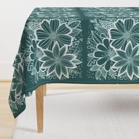 Pine and Mint flowers throw pillow