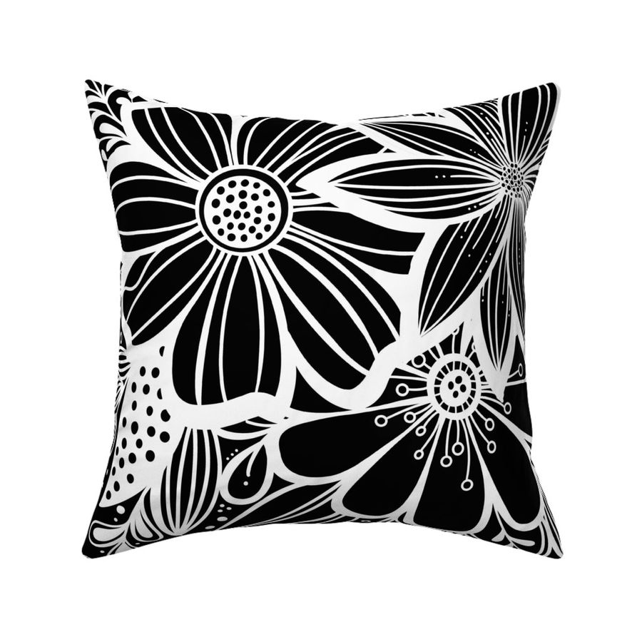 Black and White flowers