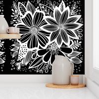 Black and White flowers