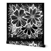 Black and White flowers