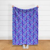 boho brights weird trees cw2 - cornflower blue and white on grape violet