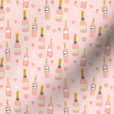 SMALL rosé all day wine fabric brunch pink