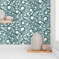 Waves, Bubbles and Splash - Mint and Pine