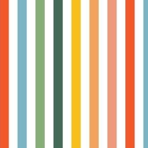 Vertical Rainbow Stripes - XS