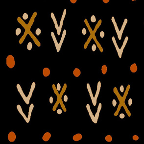 African Tribal Arrows - Black - Large Scale