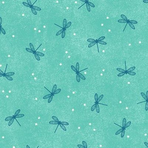 Dance of the Dragonfly on Teal