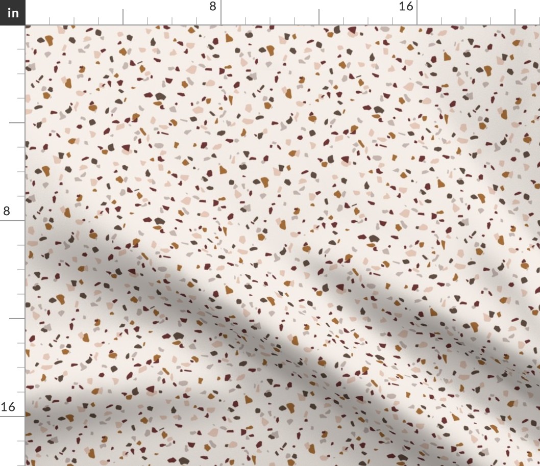 Terrazzo spaced // Copper, blush, burgundy, rich brown and dark taupe