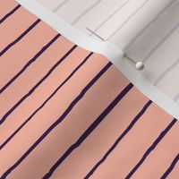 Peach horizontal wonky stripe