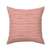 Peach horizontal wonky stripe