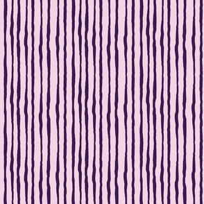 Lavender vertical wonky stripe