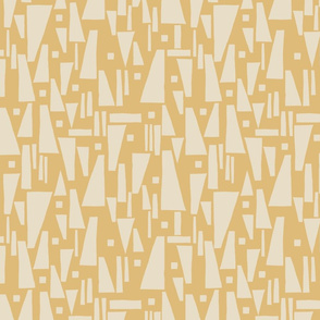 Retro Geometric Ochre