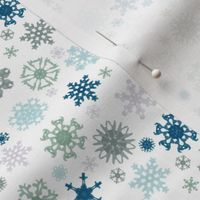 snowflakes blue smallscale