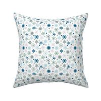 snowflakes blue smallscale