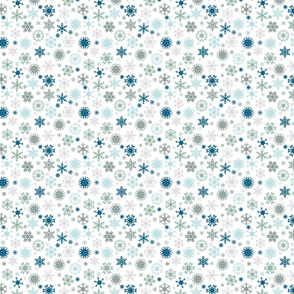 snowflakes blue smallscale