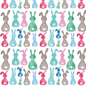 Easter bunnies colorfull