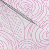 floral linework - large scale - pink