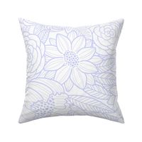 floral linework - large scale - lilac