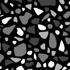 Terrazzo in Black White and Gray