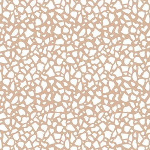 Minimal terrazzo texture abstract scandinavian trend classic basic spots design soft beige white neutral nursery