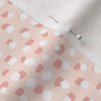 Spots and paint stains little dots and abstract confetti minimal brush dots blush pink white