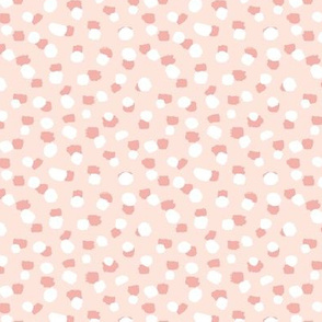 Spots and paint stains little dots and abstract confetti minimal brush dots blush pink white