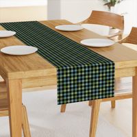 1/2" Jungle Buffalo Plaid, Black Blue + Green