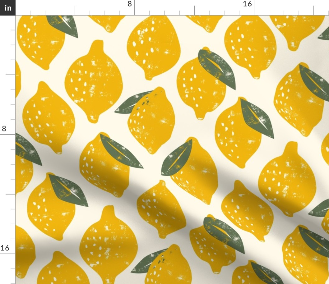 (large scale) lemons - summer citrus - yellow OG - LAD20