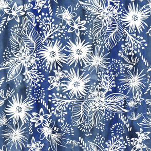 Eden floral classic blue