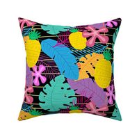 Abstract Tropical LuAu Hawaiian Black-01