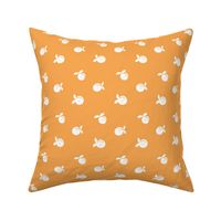 So Peachy Sweet Fruit / Painterly Peach - Orange Peach Polka-Dot 