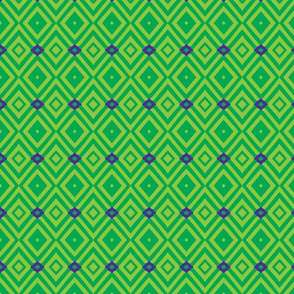 Diamonds and Squares Green