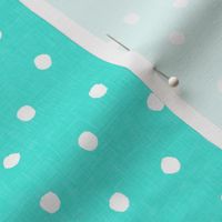 polka dots on bright teal - scatter dots - LAD20