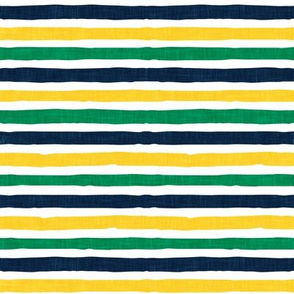 navy, yellow, and green - summer stripes - LAD20