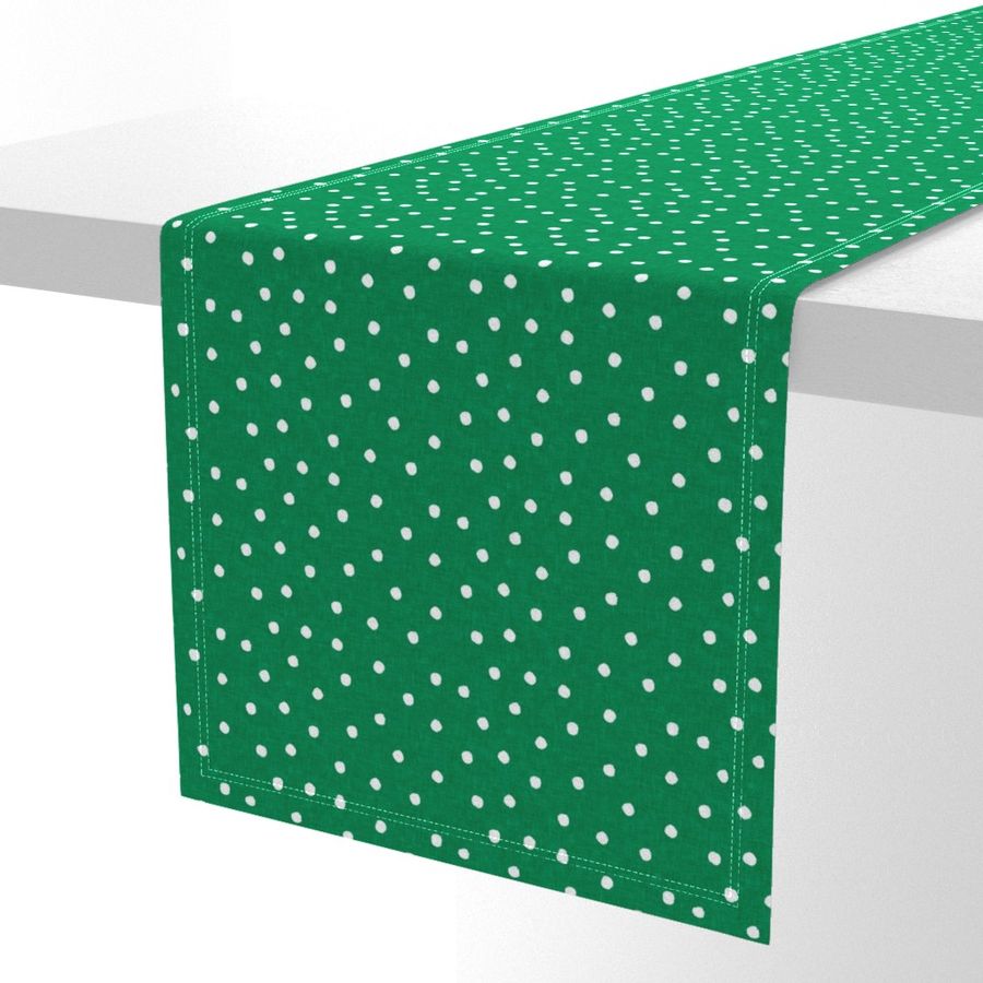 polka dots on green - summer dots - LAD20