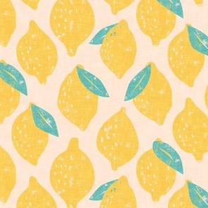 (med scale) lemons - summer citrus - pale pink - LAD20