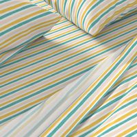 pale pink, yellow, and light teal - summer stripes - LAD20