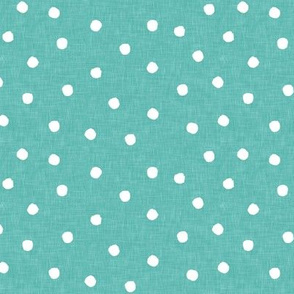 polka dots on light teal - scatter dots - LAD20