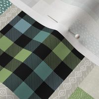 8" Patchwork Quilt Block Coordinate for Jungle Quilts