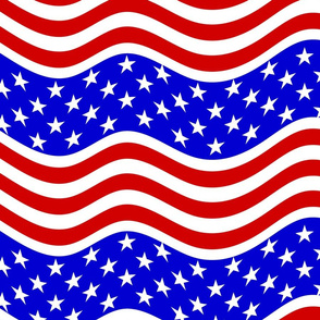wavy US flag large scale
