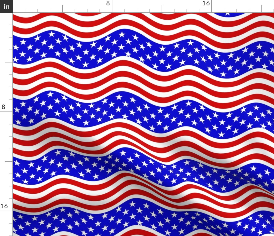 wavy US flag
