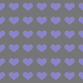 gray with lavender heart